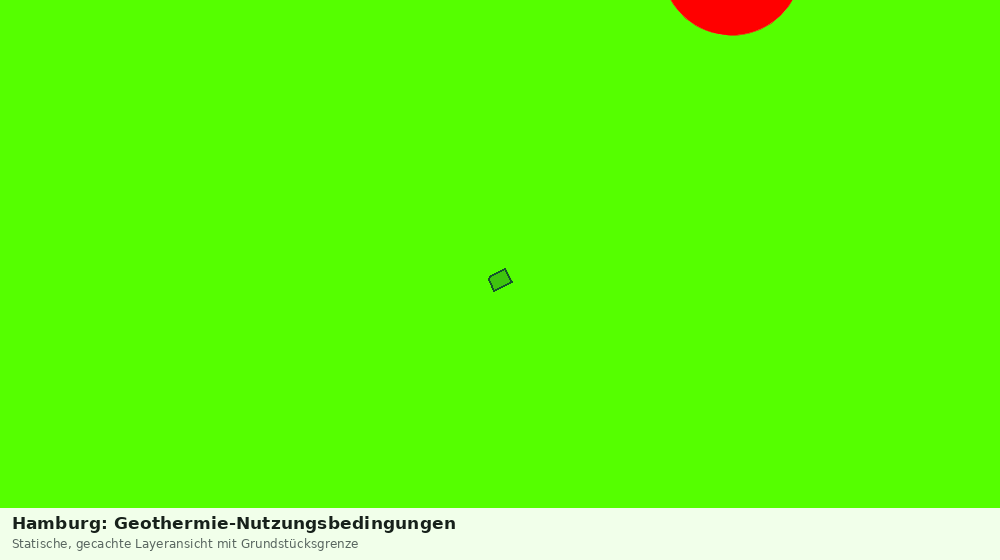 Statische Kartenansicht: Hamburg: Geothermie-Nutzungsbedingungen