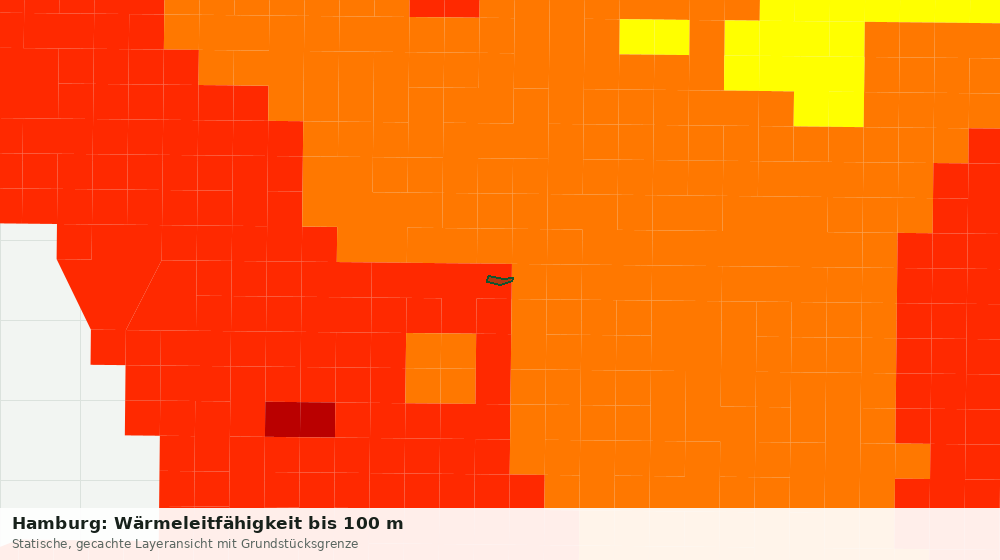Statische Kartenansicht: Hamburg: Wärmeleitfähigkeit bis 100 m