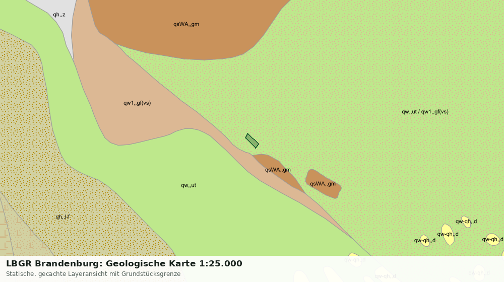 Statische Kartenansicht: LBGR Brandenburg: Geologische Karte 1:25.000