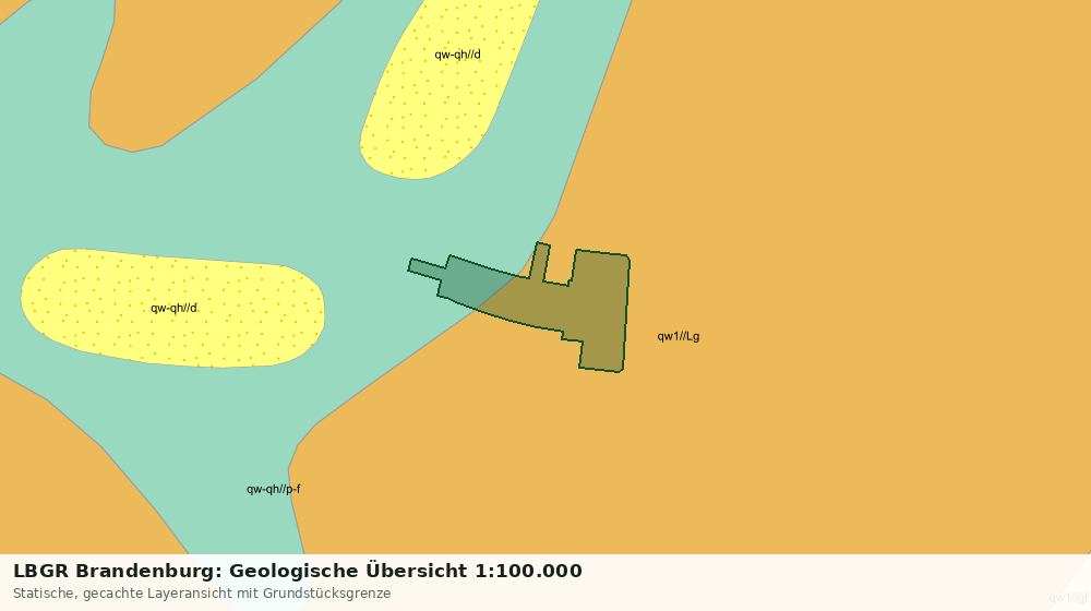Statische Kartenansicht: LBGR Brandenburg: Geologische Übersicht 1:100.000