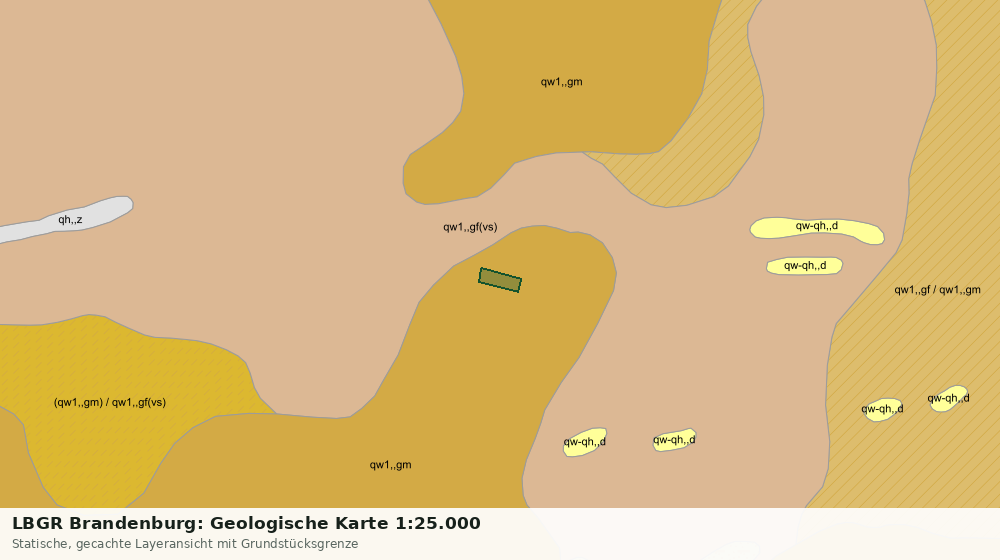 Statische Kartenansicht: LBGR Brandenburg: Geologische Karte 1:25.000