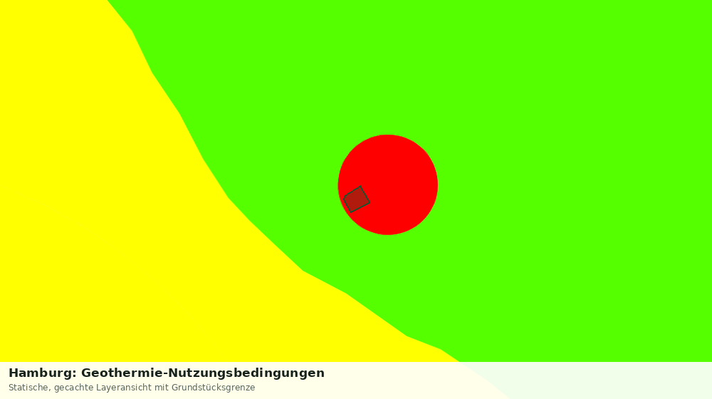 Statische Kartenansicht: Hamburg: Geothermie-Nutzungsbedingungen