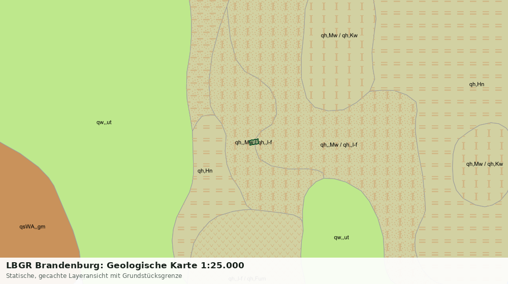 Statische Kartenansicht: LBGR Brandenburg: Geologische Karte 1:25.000