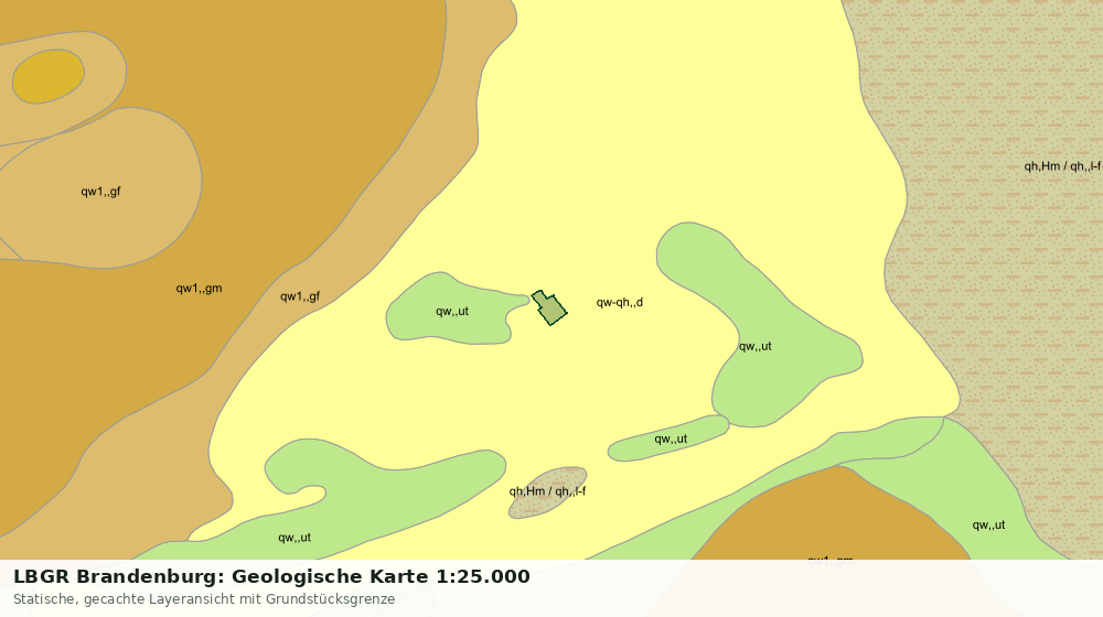 Statische Kartenansicht: LBGR Brandenburg: Geologische Karte 1:25.000