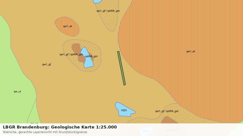 Statische Kartenansicht: LBGR Brandenburg: Geologische Karte 1:25.000