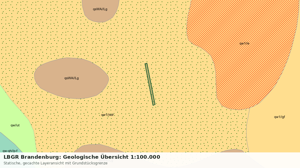 Statische Kartenansicht: LBGR Brandenburg: Geologische Übersicht 1:100.000