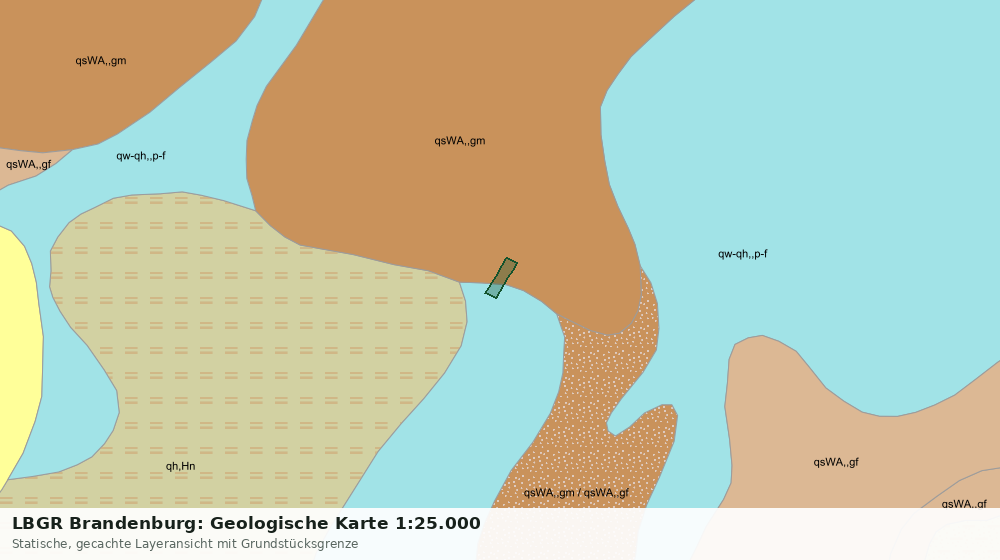 Statische Kartenansicht: LBGR Brandenburg: Geologische Karte 1:25.000