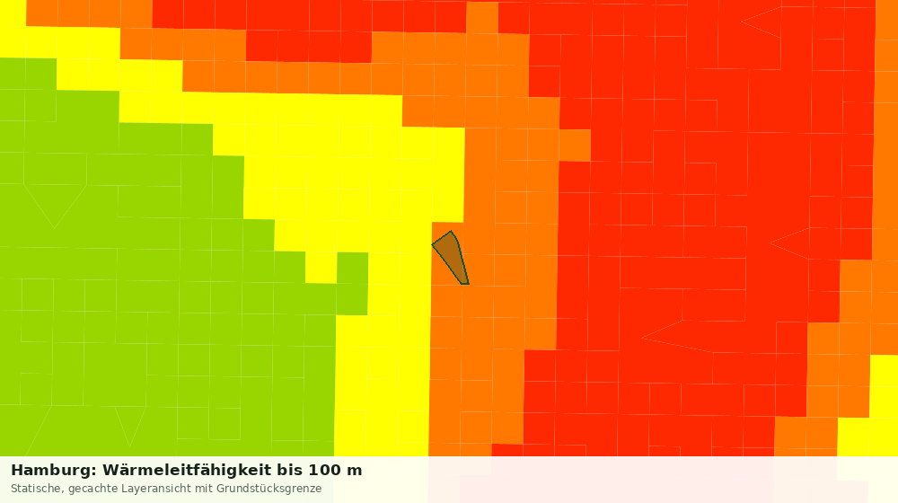 Statische Kartenansicht: Hamburg: Wärmeleitfähigkeit bis 100 m