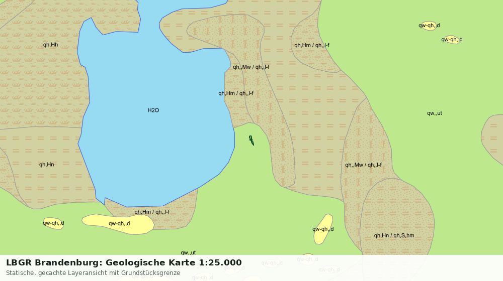 Statische Kartenansicht: LBGR Brandenburg: Geologische Karte 1:25.000
