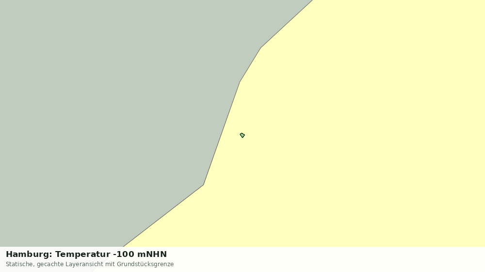 Statische Kartenansicht: Hamburg: Temperatur -100 mNHN