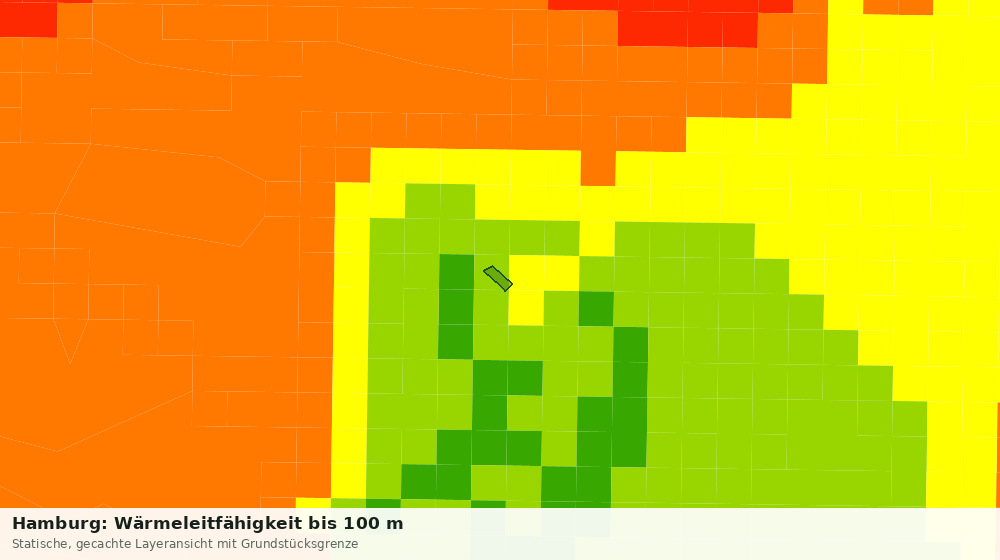 Statische Kartenansicht: Hamburg: Wärmeleitfähigkeit bis 100 m