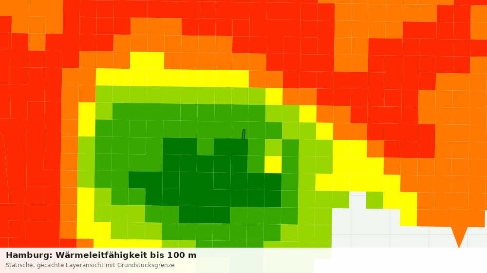 Statische Kartenansicht: Hamburg: Wärmeleitfähigkeit bis 100 m