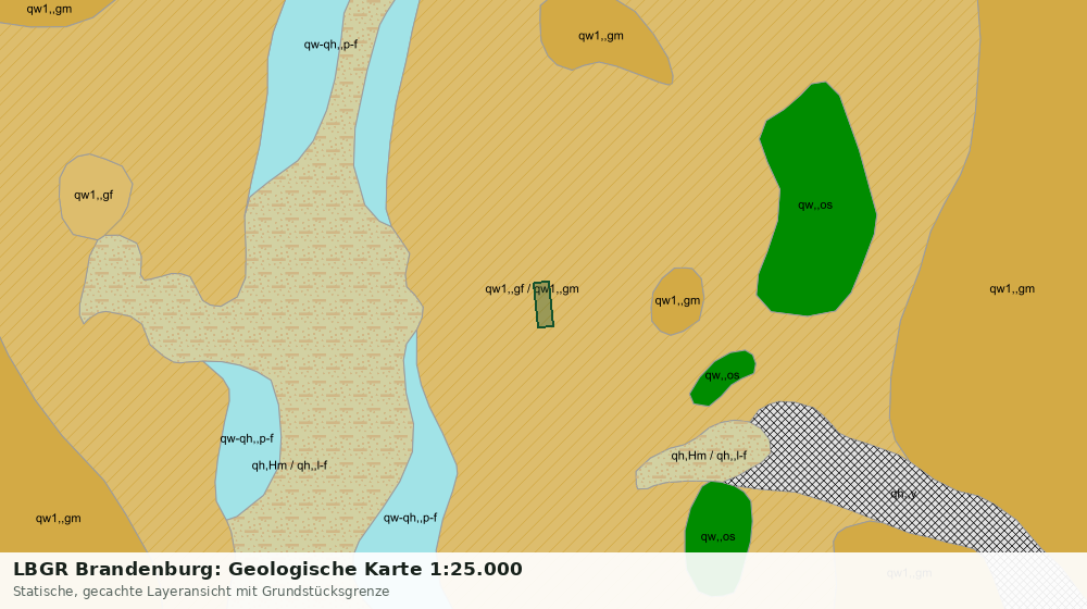 Statische Kartenansicht: LBGR Brandenburg: Geologische Karte 1:25.000