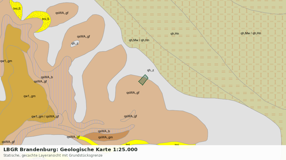 Statische Kartenansicht: LBGR Brandenburg: Geologische Karte 1:25.000