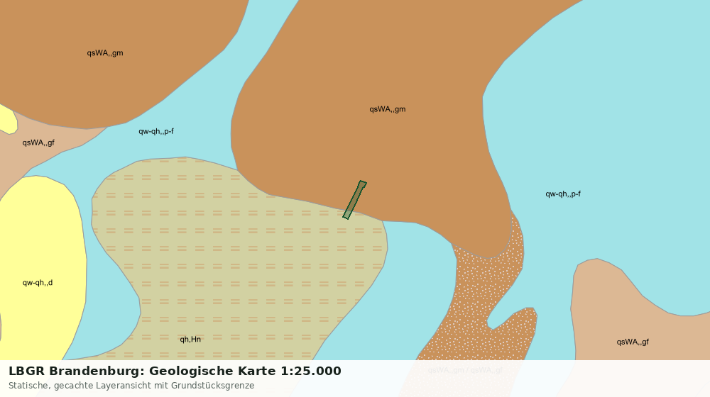 Statische Kartenansicht: LBGR Brandenburg: Geologische Karte 1:25.000