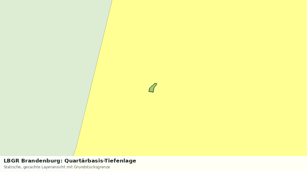 Statische Kartenansicht: LBGR Brandenburg: Quartärbasis-Tiefenlage