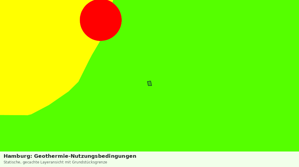 Statische Kartenansicht: Hamburg: Geothermie-Nutzungsbedingungen