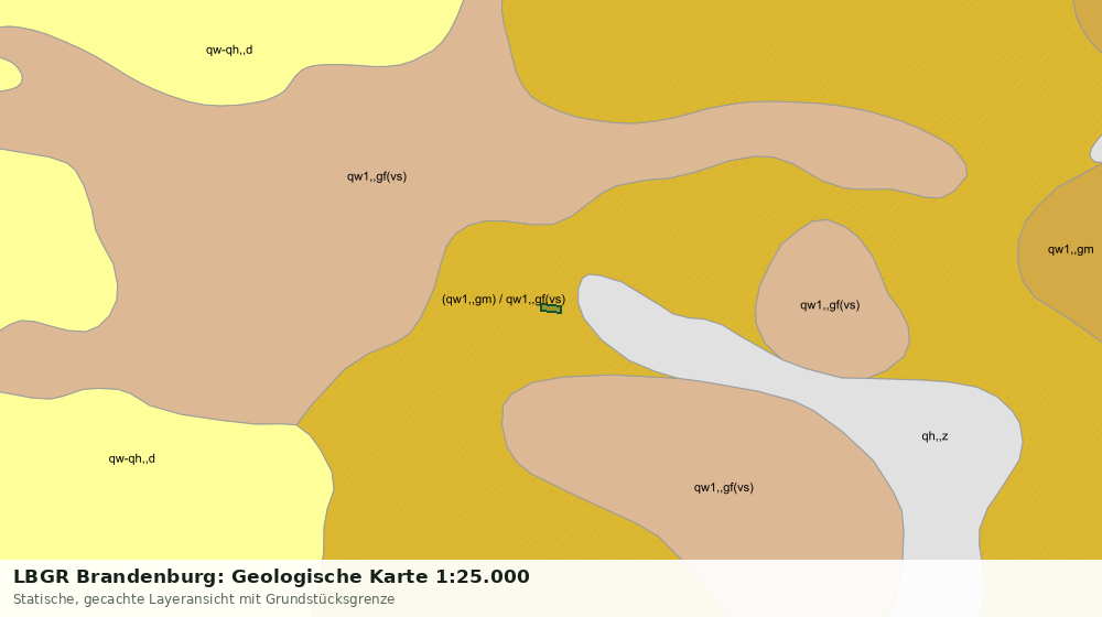Statische Kartenansicht: LBGR Brandenburg: Geologische Karte 1:25.000