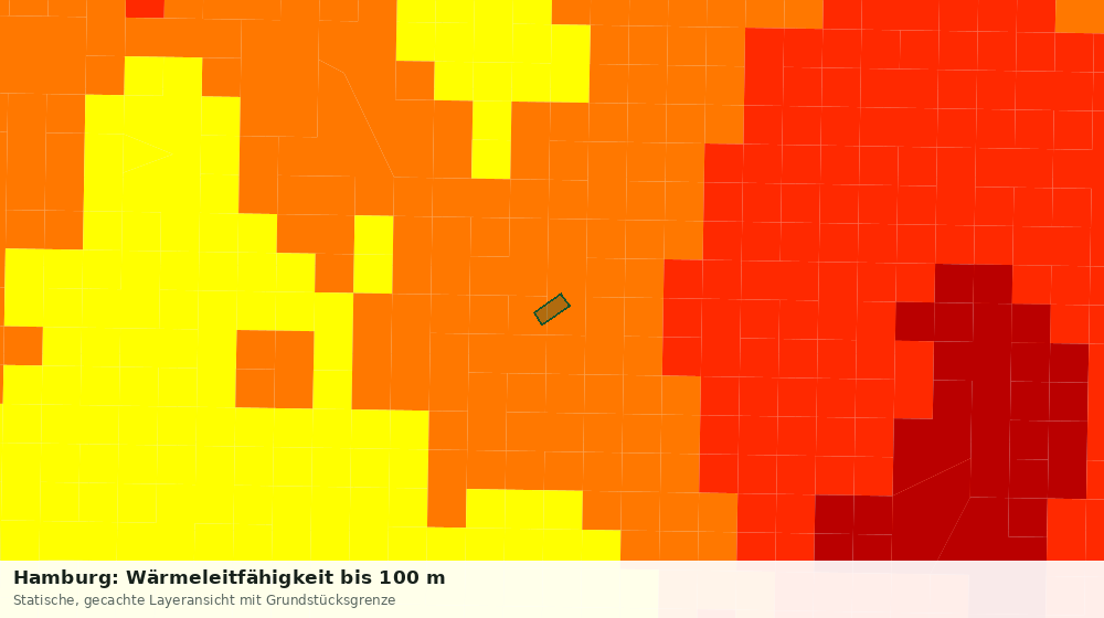 Statische Kartenansicht: Hamburg: Wärmeleitfähigkeit bis 100 m