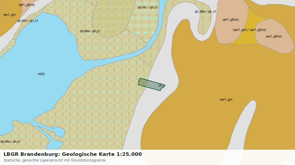 Statische Kartenansicht: LBGR Brandenburg: Geologische Karte 1:25.000