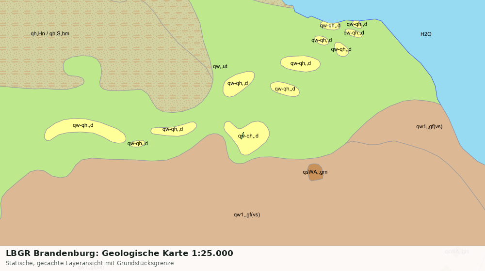 Statische Kartenansicht: LBGR Brandenburg: Geologische Karte 1:25.000