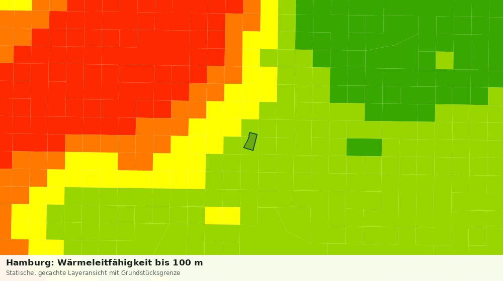 Statische Kartenansicht: Hamburg: Wärmeleitfähigkeit bis 100 m
