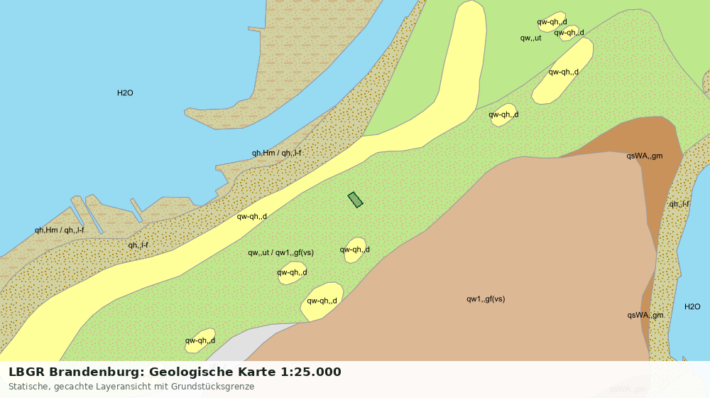 Statische Kartenansicht: LBGR Brandenburg: Geologische Karte 1:25.000