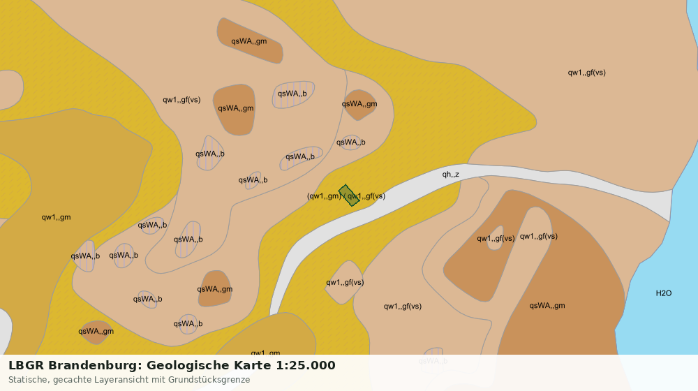 Statische Kartenansicht: LBGR Brandenburg: Geologische Karte 1:25.000