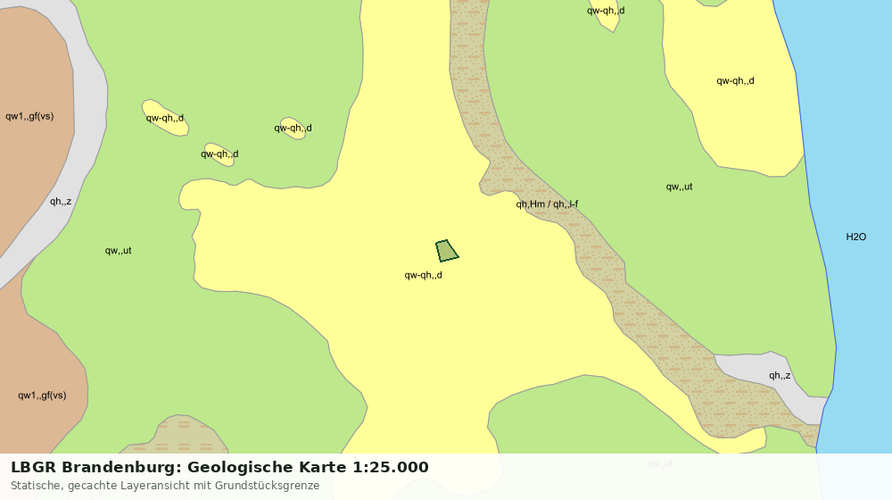 Statische Kartenansicht: LBGR Brandenburg: Geologische Karte 1:25.000