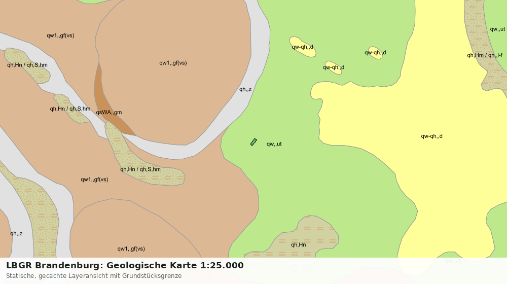 Statische Kartenansicht: LBGR Brandenburg: Geologische Karte 1:25.000