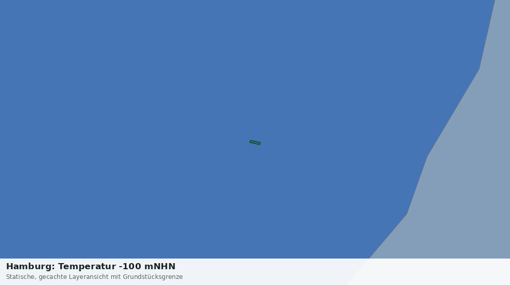 Statische Kartenansicht: Hamburg: Temperatur -100 mNHN