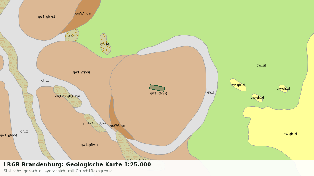 Statische Kartenansicht: LBGR Brandenburg: Geologische Karte 1:25.000