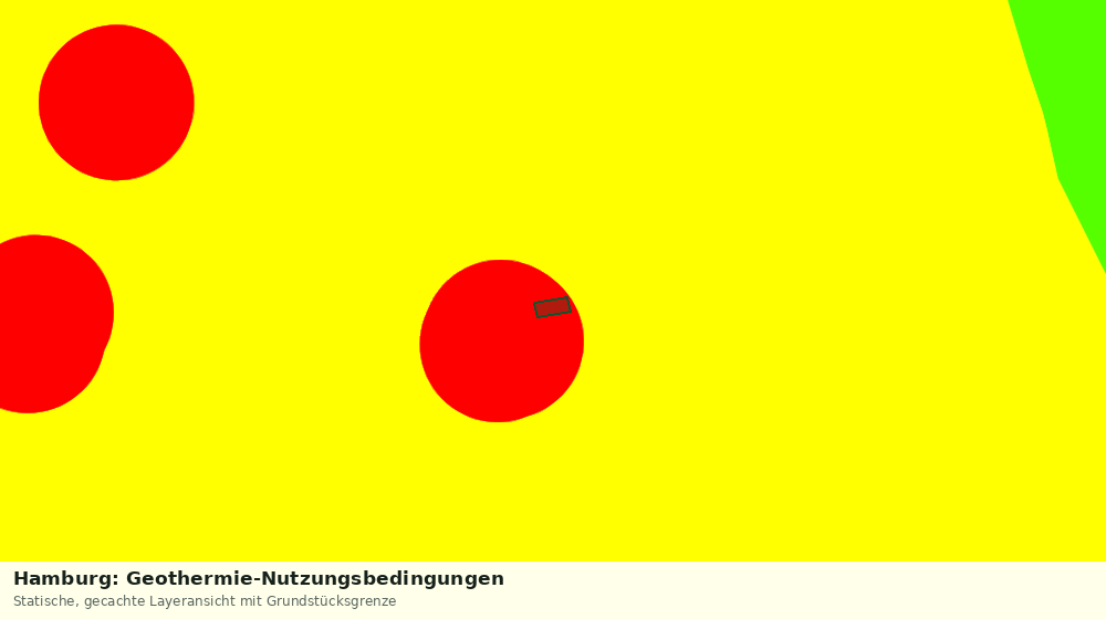Statische Kartenansicht: Hamburg: Geothermie-Nutzungsbedingungen