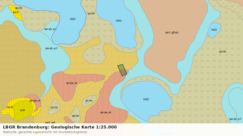 Statische Kartenansicht: LBGR Brandenburg: Geologische Karte 1:25.000