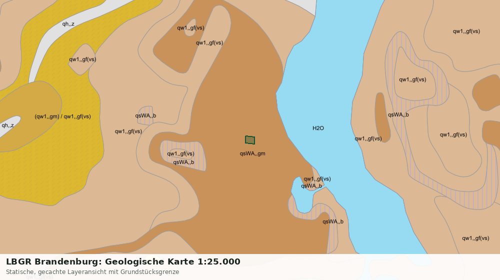 Statische Kartenansicht: LBGR Brandenburg: Geologische Karte 1:25.000