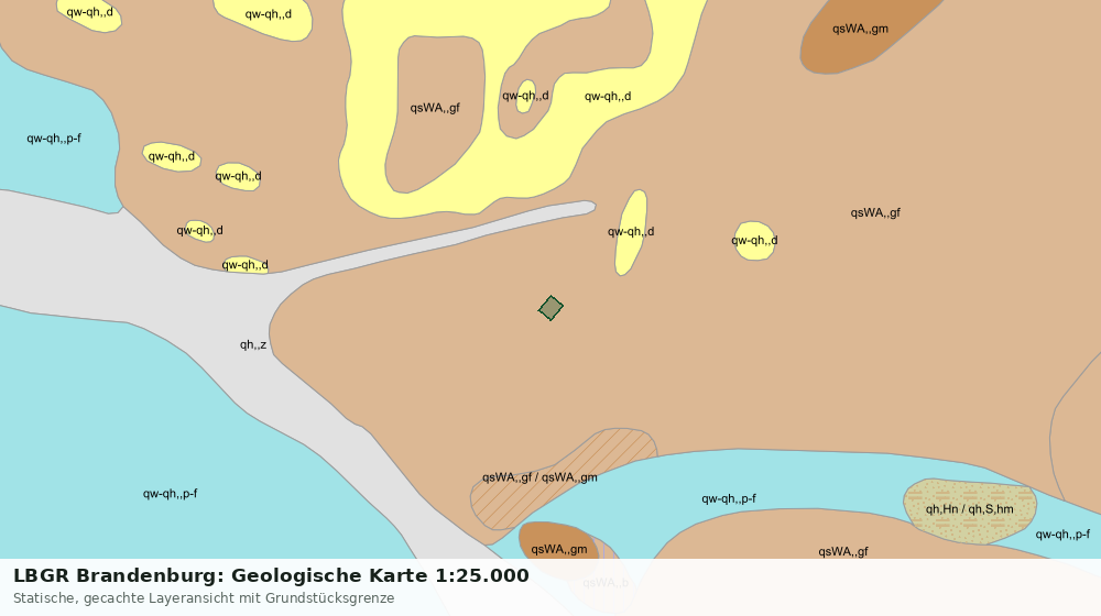 Statische Kartenansicht: LBGR Brandenburg: Geologische Karte 1:25.000