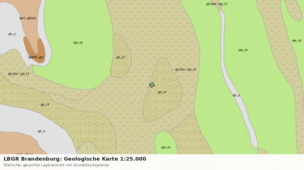 Statische Kartenansicht: LBGR Brandenburg: Geologische Karte 1:25.000