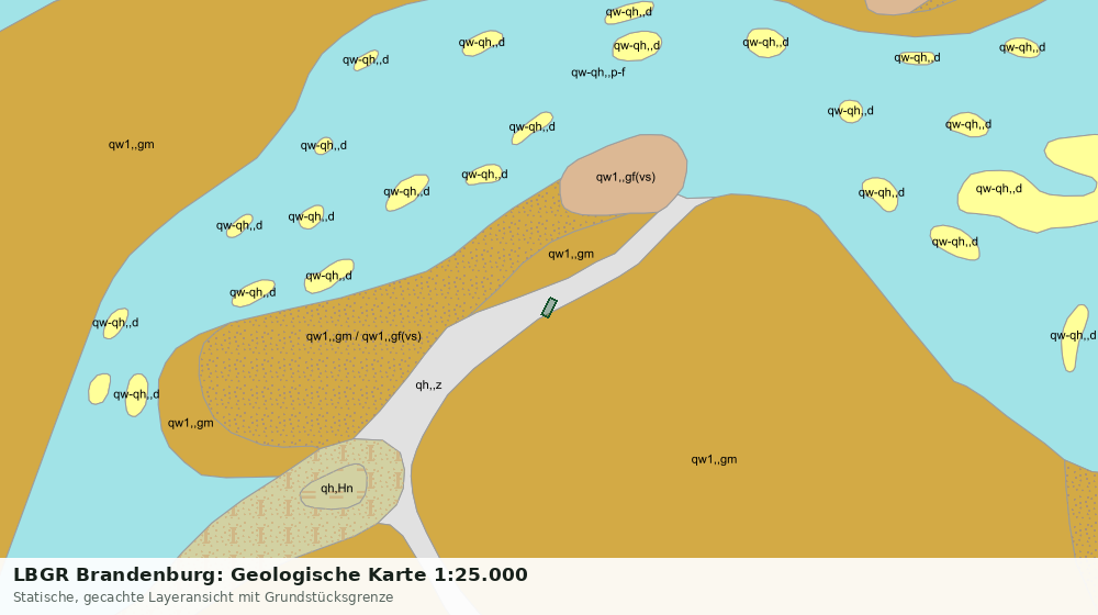 Statische Kartenansicht: LBGR Brandenburg: Geologische Karte 1:25.000
