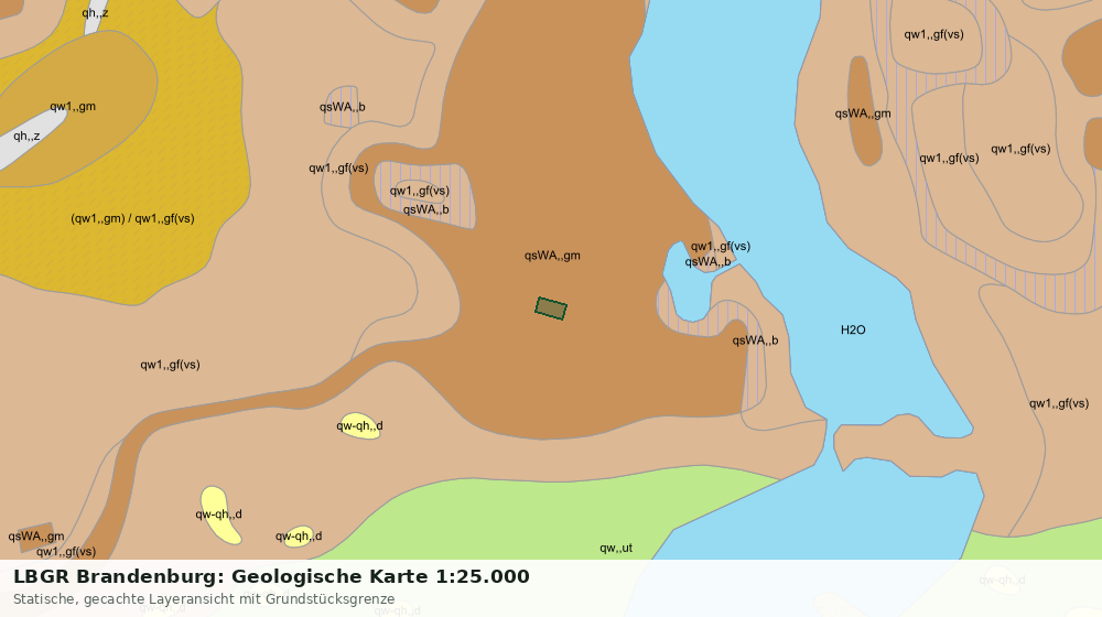 Statische Kartenansicht: LBGR Brandenburg: Geologische Karte 1:25.000