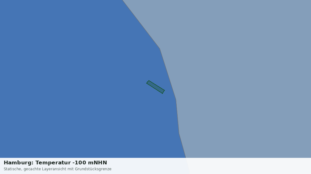 Statische Kartenansicht: Hamburg: Temperatur -100 mNHN