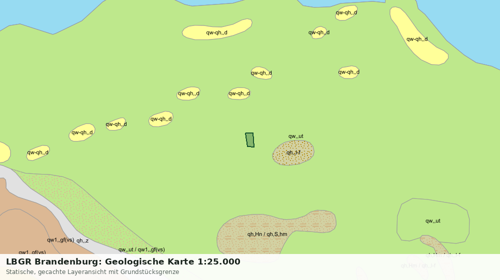 Statische Kartenansicht: LBGR Brandenburg: Geologische Karte 1:25.000
