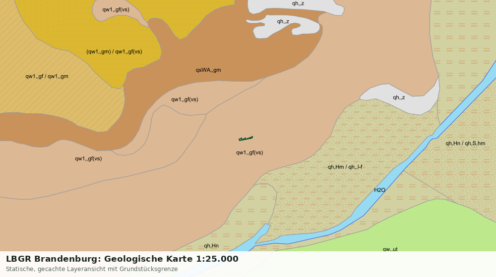 Statische Kartenansicht: LBGR Brandenburg: Geologische Karte 1:25.000