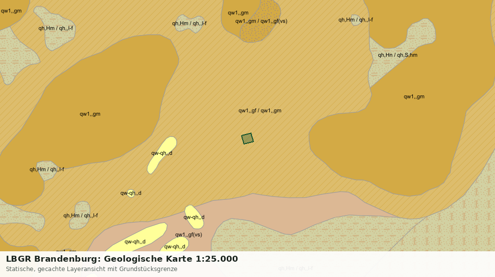 Statische Kartenansicht: LBGR Brandenburg: Geologische Karte 1:25.000