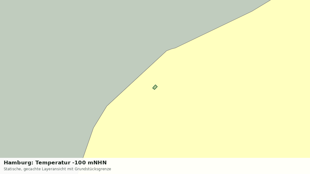 Statische Kartenansicht: Hamburg: Temperatur -100 mNHN