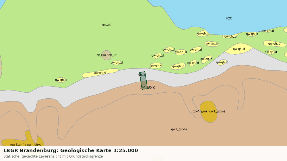 Statische Kartenansicht: LBGR Brandenburg: Geologische Karte 1:25.000
