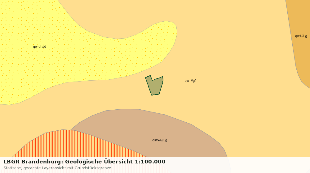 Statische Kartenansicht: LBGR Brandenburg: Geologische Übersicht 1:100.000