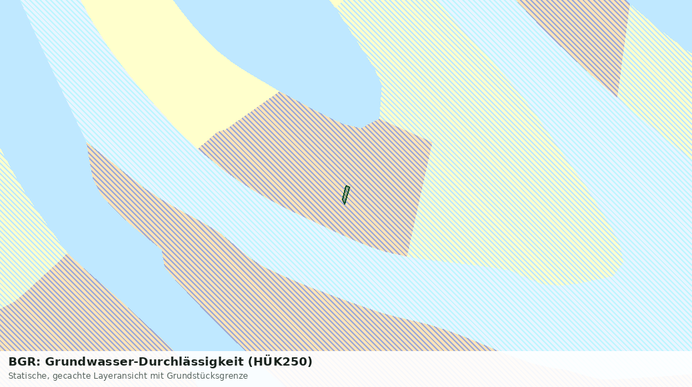 Statische Kartenansicht: BGR: Grundwasser-Durchlässigkeit (HÜK250)
