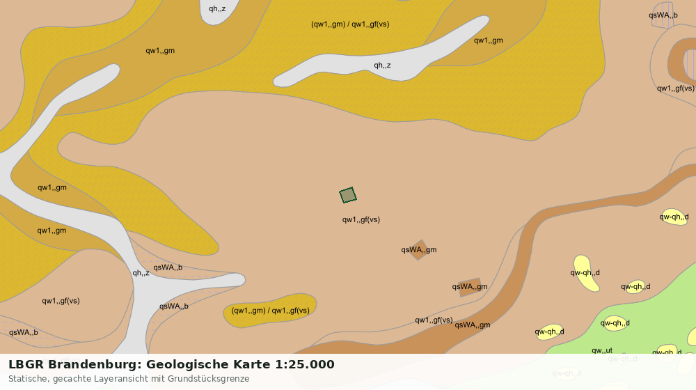 Statische Kartenansicht: LBGR Brandenburg: Geologische Karte 1:25.000