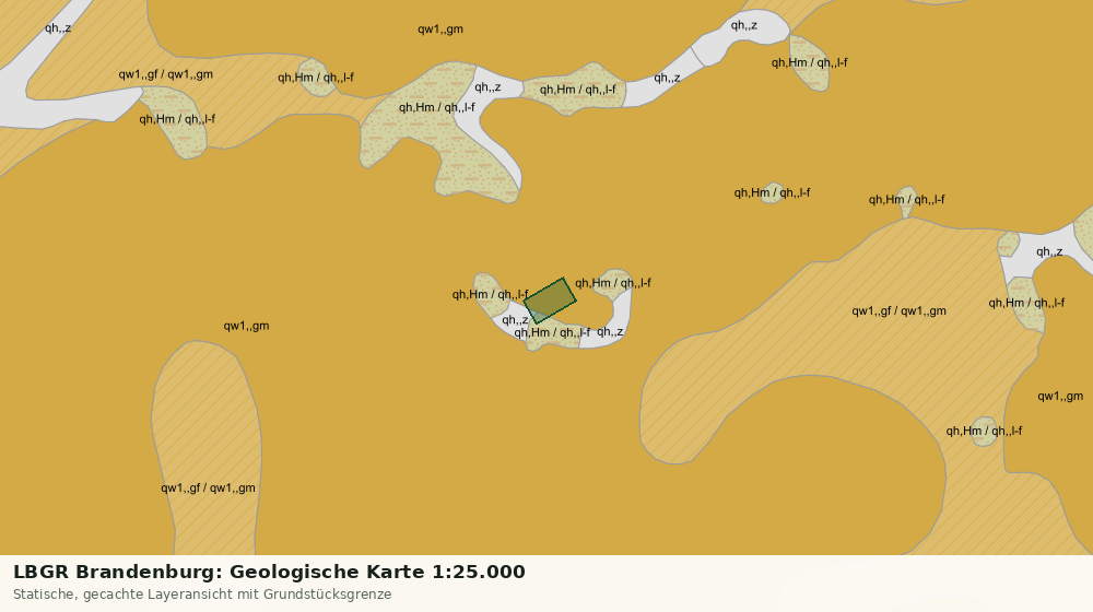 Statische Kartenansicht: LBGR Brandenburg: Geologische Karte 1:25.000