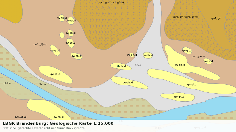 Statische Kartenansicht: LBGR Brandenburg: Geologische Karte 1:25.000